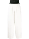 ALEXANDER WANG CROPPED-HOSE MIT HOHEM BUND