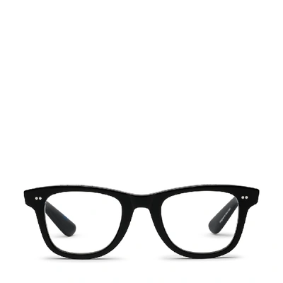 Caddis Bixby 49mm Square Blue Light Reading Glasses In Gloss Black