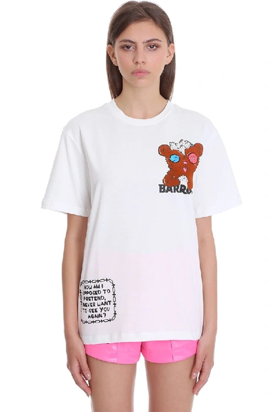 Barrow Voodoo Bear Crew-neck T-shirt In White