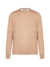 Drumohr Fine Knit Crew Neck Sweater In Cammello