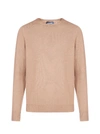 Drumohr Fine Knit Crew Neck Sweater In Cammello