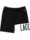 Supreme X Lacoste Logo Sweatshorts In Black