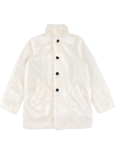 Supreme Slogan Print Coat In White