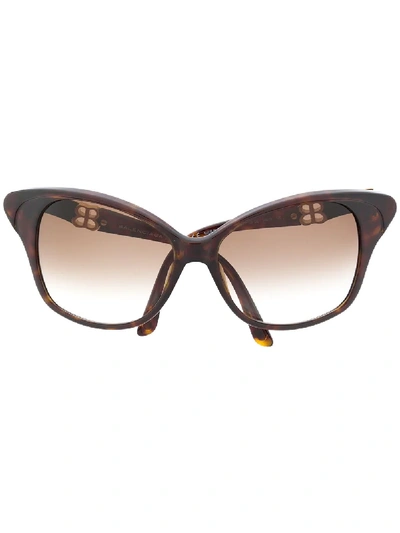 Balenciaga Bb Logo Sunglasses In Brown