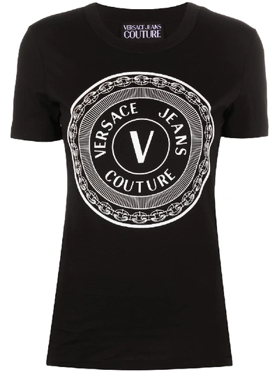 Versace Jeans Couture Logo-print T-shirt In Black