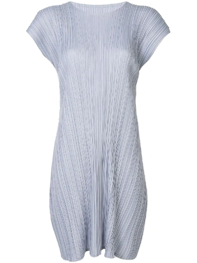 Issey Miyake Mellow Pleats Dress In Blue