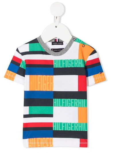 Tommy Hilfiger Junior Babies' Colour-block T-shirt In White