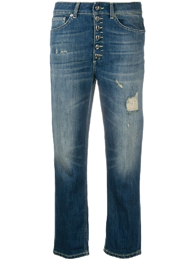 Dondup Koons Loose-fit Cropped Jeans In Blue