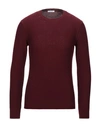 Paolo Pecora Sweaters In Maroon