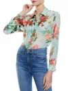 ALICE AND OLIVIA Willa Floral Silk Blouse