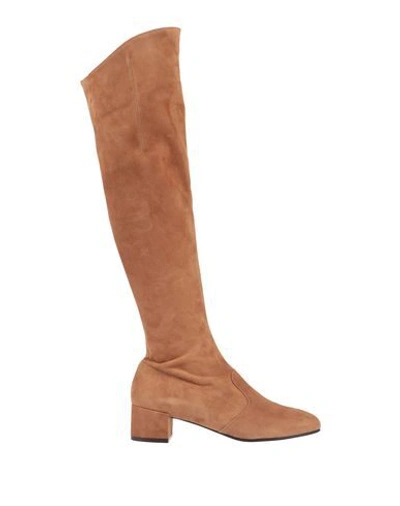 L'autre Chose Knee Boots In Khaki