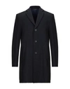 Grey Daniele Alessandrini Coats In Dark Blue