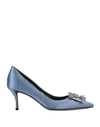 Roger Vivier Pumps In Slate Blue