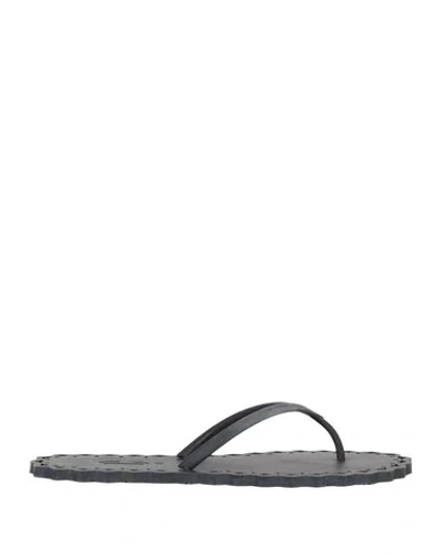 Carlotha Ray Toe Strap Sandals In Black