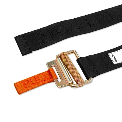 Heron Preston Classic Buckle 4cm Tape Belt In Black