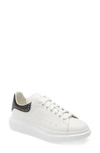 Alexander Mcqueen White & Black Studded Oversized Sneakers In White/ Black/ Silver