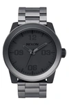 Nixon The Corporal Bracelet Watch, 48mm In Gunmetal