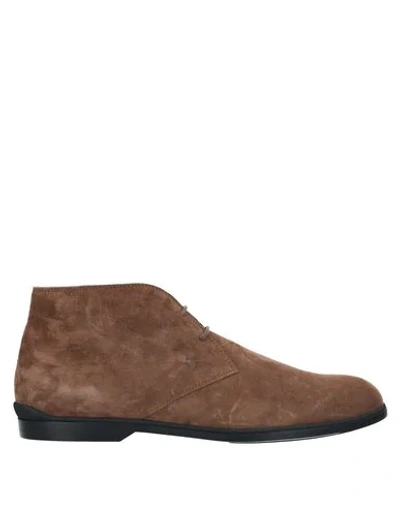 Tod's Ankle Boots In Khaki