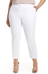 Vince Camuto Plus Womens Twill Cropped Straight Leg Pants In White