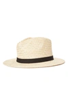 BRIXTON LERA III STRAW FEDORA,10528 TNBLK