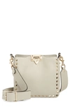 VALENTINO GARAVANI MINI ROCKSTUD LEATHER HOBO BAG,UW2B0C17VSF