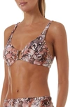 Melissa Odabash Bel-air Snake-print Underwired Bikini Top In Snake