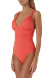 Melissa Odabash Panarea One-piece Swimsuit In Tangerine
