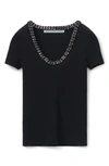 ALEXANDER WANG TRAPPED CHAIN TRIM SWEATER,1KC2201011