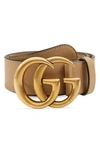 GUCCI GG LOGO LEATHER BELT,400593AP00T