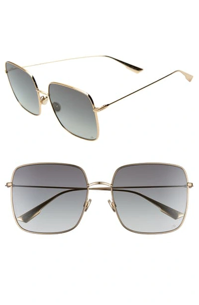 Dior Stellaire 59mm Square Sunglasses In Rose Gold