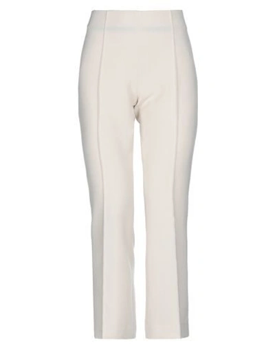 Myths Woman Pants Ivory Size 6 Polyester, Viscose, Elastane In White