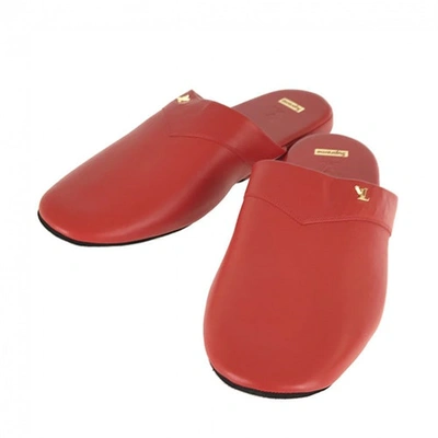 Pre-owned Louis Vuitton Red Leather Sandals