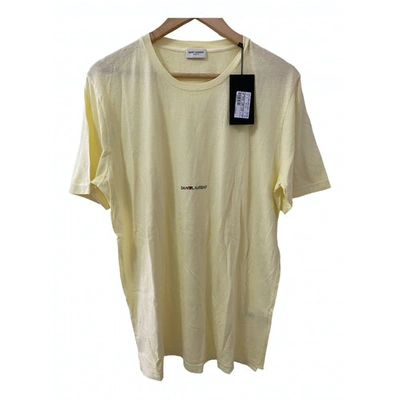 Pre-owned Saint Laurent Yellow Cotton T-shirts