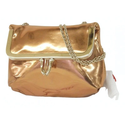 Pre-owned Christian Louboutin Gold Patent Leather Handbag