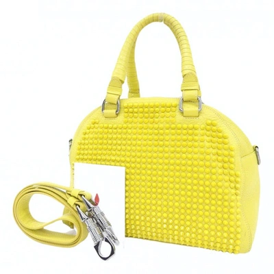 Pre-owned Christian Louboutin Panettone Yellow Leather Handbag
