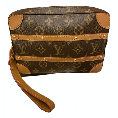 Pre-Owned Louis Vuitton Soft Trunk Mini Brown Cloth Bag | ModeSens