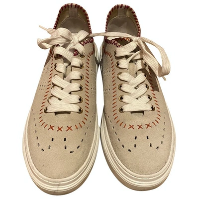 Pre-owned Hogan Beige Leather Trainers