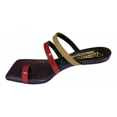 Pre-owned Yuul Yie Red Leather Sandals