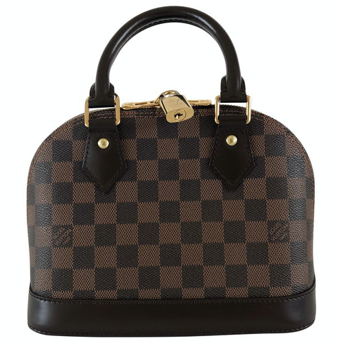 Pre-Owned Louis Vuitton Alma Bb Brown Cloth Handbag | ModeSens