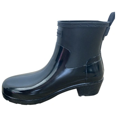 Pre-owned Hunter Black Rubber Boots