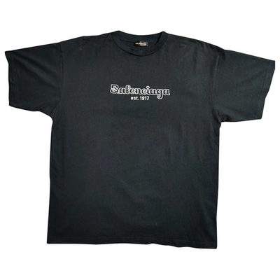 Pre-owned Balenciaga Navy Cotton T-shirts