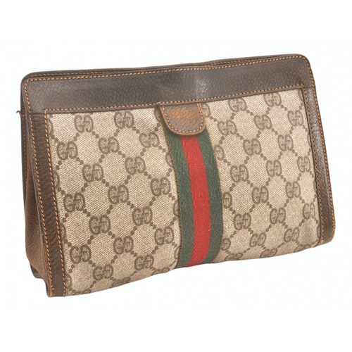 Pre-Owned Gucci Brown Clutch Bag | ModeSens
