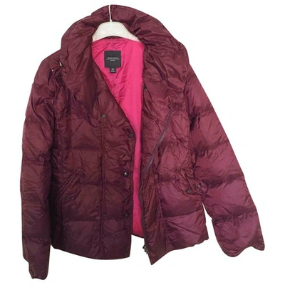 Pre-owned Max Mara Puffer In Purple