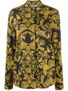 VERSACE JEANS COUTURE PAISLEY-PRINT LONG-SLEEVED SHIRT