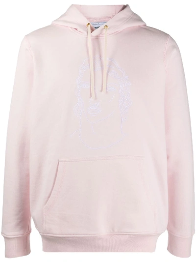 Casablanca Embroidered Face Hoodie In Pink