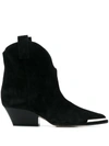 SERGIO ROSSI METAL TOE-CAP ANKLE BOOTS