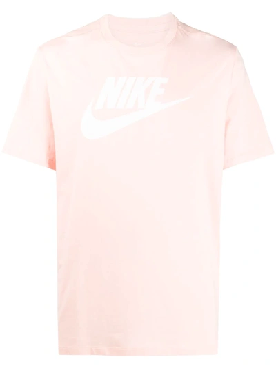Nike Logo Print T-shirt In Pink