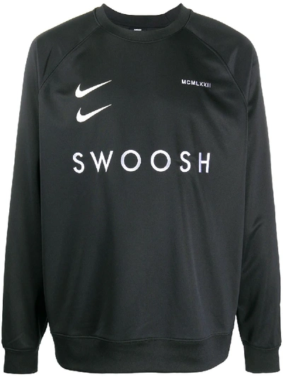 Nike Swoosh Sweatshirt In Black