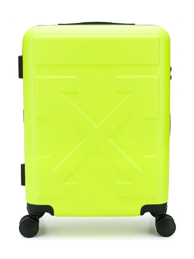 Off-white Arrow-detail Trolley Suitcase In Yellow