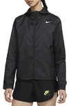 Nike Essential Water Repellent Running Jacket In Black